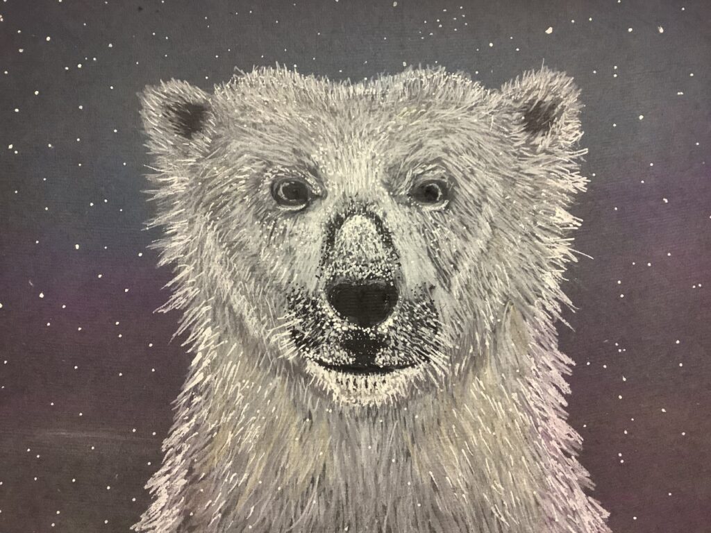 Painting of a polar bear