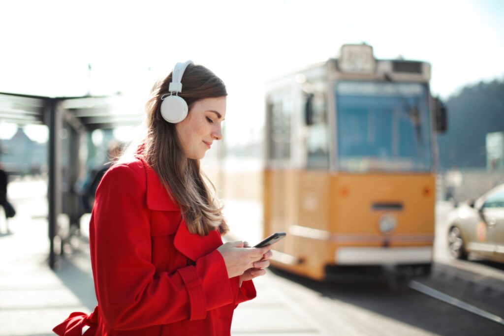 Woman at Train Station